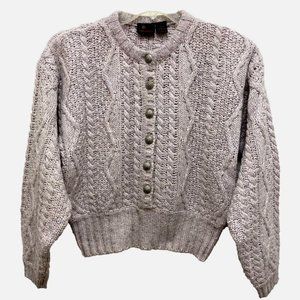 Lizsport Womens Sweater Size M, Button Up, Long Sleeve, Vintage